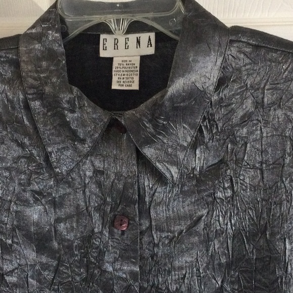 Erena Shiny Crinkled Blouse - Picture 3 of 4